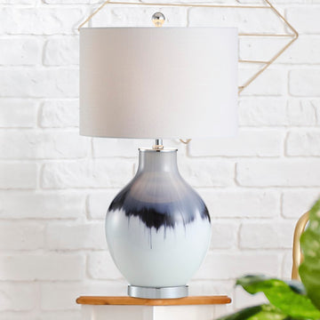 Mia 27" Glass/Metal LED Table Lamp - JONATHAN Y
